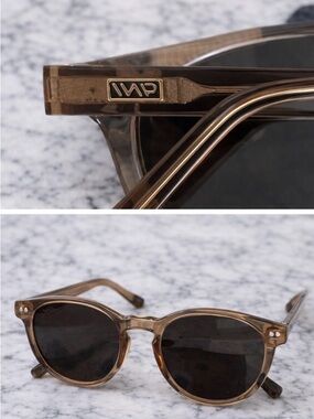 IVI Vision Tate Polarized Sunglasses Brown Acetate Luxury Surf Eyewear
